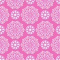 Bright mandala pattern in pink-white Royalty Free Stock Photo